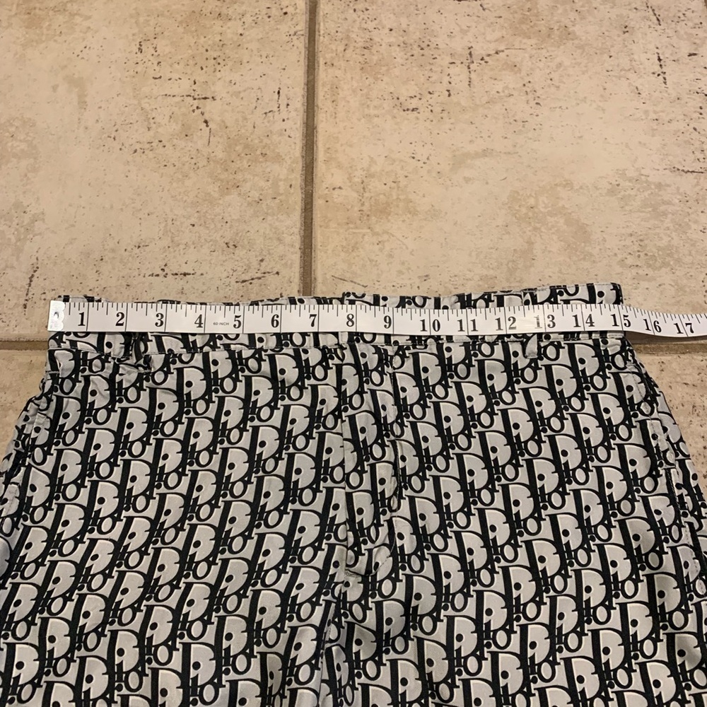 Authentic Vintage DIOR Oblique Logo Monogram Silk Shorts Made in Italy Size 48 - Picture 6 of 7